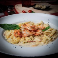 ALFREDO CON CAMARONES